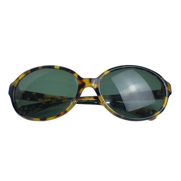 Tory Burch Tortoiseshell Sunglasses Acetate Frame Green Tinted Lenses - Picture 7 of 9